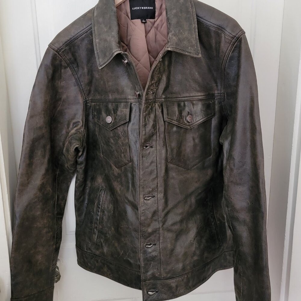 LAMB SKIN LEATHER JACKET BY LUCKY NEW W/TAGS MENS L